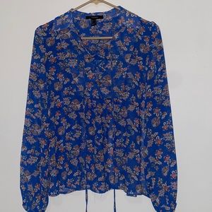 Forever 21 Long Sleeve Floral Blouse